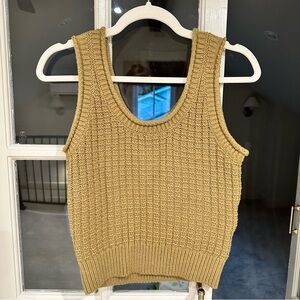 Madewell Knit Sweater Tank - Green Sz S